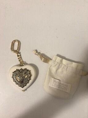 Dolce & Gabbana Cream and Gold Devotion Heart Compact Mirror